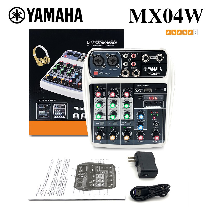 YAMAHA MX04B Audio Mixer 4 Channels Mini Musical Multifunctional PC