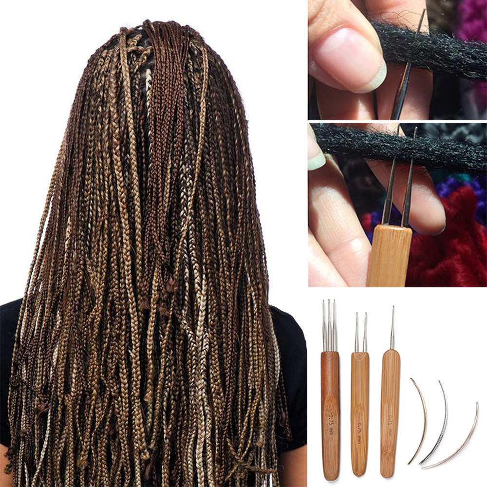 EUTUS 0.50.75mm Dreadlocks Crochet Hooks Dreads Extensions Hair Braid ...