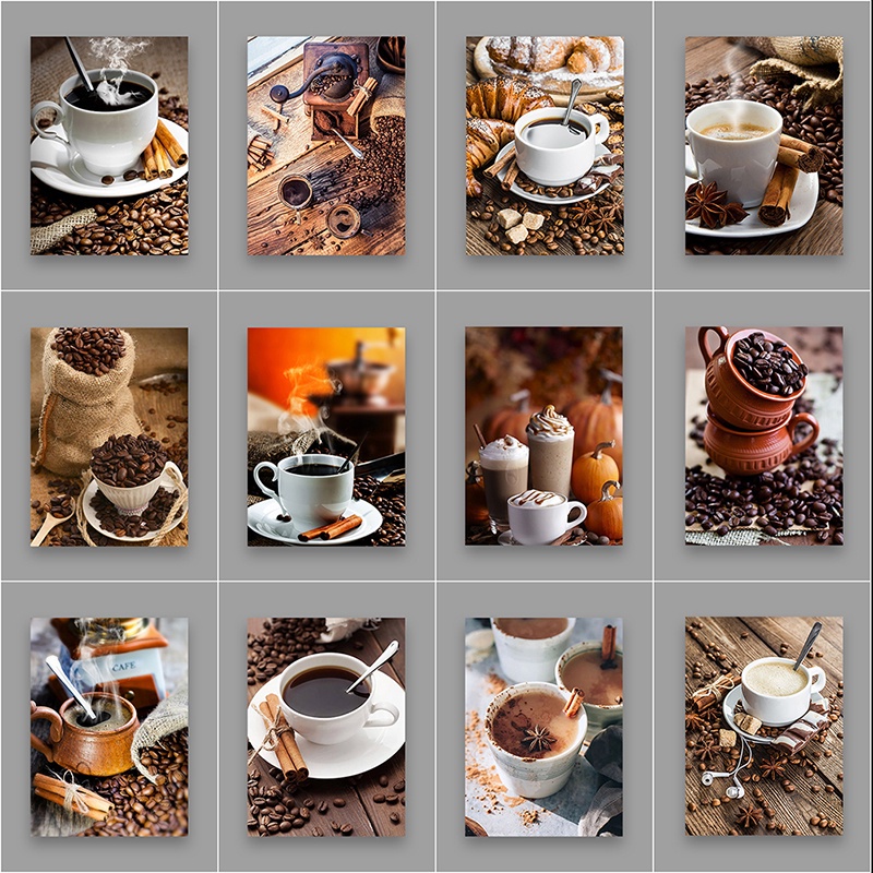 # ภาพพื้นหลังตกแต่ง # เมล็ดกาแฟ ตาข่าย ภาพวาดผ้าใบ โปสเตอร์ลาเต้ และภาพพิมพ์ สําหรับตกแต่งผนังบาร์ ร้านอาหาร