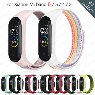 สายนาฬิกาข้อมือไนล่อน สําหรับ Xiaomi Mi Band 3/4/5/6 Miband 6/3/4/5 NFC