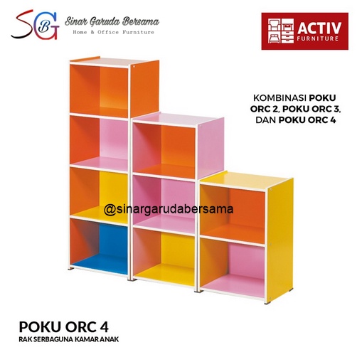 4-TIER / 3-TIER / 2-TIER COLOR RACK ACTIV ยี่ห้อ POKU ORC