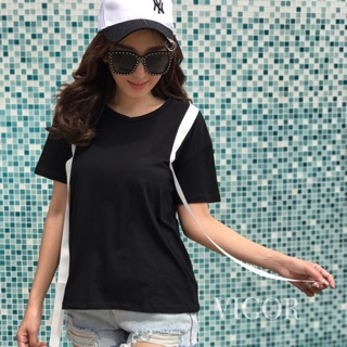 เสื้อยืดแต่งริบบิ้น