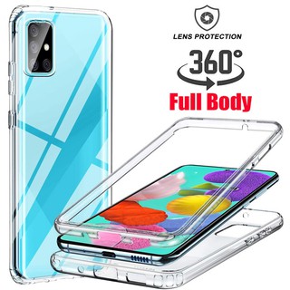 เคสโทรศัพท์กันกระแทกซิลิโคน เคสใส เคสกันน้ำ 360 Full Body Phone Case For Samsung Galaxy Note 20 Ultra Note20 5G Note20Ultra Dual Protection Clear Transparent Shockproof Casing Double Sided Soft Silicone TPU Front And Back Shell Cover