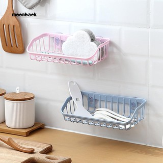 Mback_kitchen Gadget ชั้นวางฟองน้ํา แบบถ้วยดูดคู่ สําหรับห้องครัว