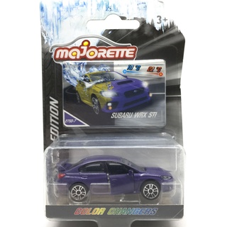 Majorette Subaru WRX STI - Color Changer Series - Purple Color /Wheels D5S /scale 1/58 (3 inches) Package with Card