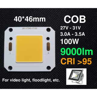 ชิปสปอตไลท์ สีขาว FULL SPECTRUM LED Floodlight Chip High power COB 100w HIGH CRI Ra &gt; 95 สีหายาก 5700k 5000k 3500k