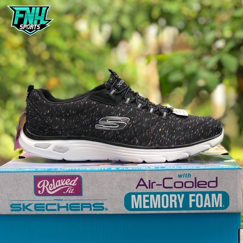 Skechers EMPIRE ของแท้ 100% รองเท้า แบบสวม เปิดส้น ป๊อปประกาย สําหรับผู้หญิง SN12827