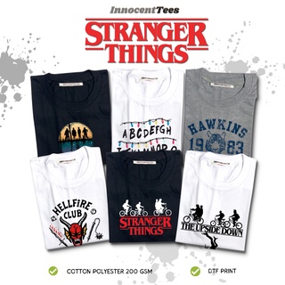 เสื้อยืด[INNOCENTTEES] STRANGER THINGS TSHIRT II TV SERIES TSHIRT II SMALL TO 2XL