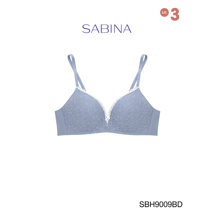 Sabina ซ่าบีน่า เสื้อชั้นใน Invisible Wire (ไม่มีโครง) รุ่น Soft Doomm รหัส SBH9009BD สีน้ำเงิน