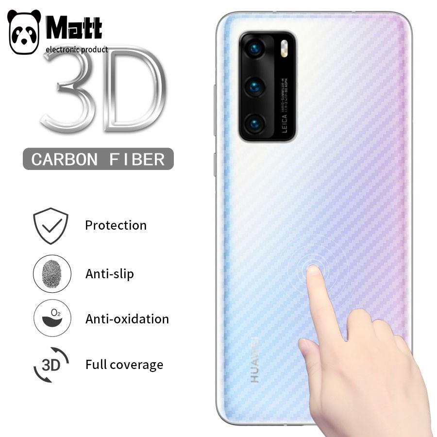 matt【READY STOCK】ฟิล์มคาร์บอนไฟเบอร์ใส 3D ป้องกันรอยหน้าจอสําหรับ Huawei Nova 7I 5T 4E 4 3E 3I 3 Y9S Y9 Prime Y7 Y6 Pro Y5 2019 Y6S P30 P20 Pro
