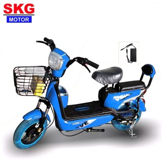 SKG จักรยานไฟฟ้า electric bike ล้อ14นิ้ว รุ่น SK-48v111 สีฟ้า