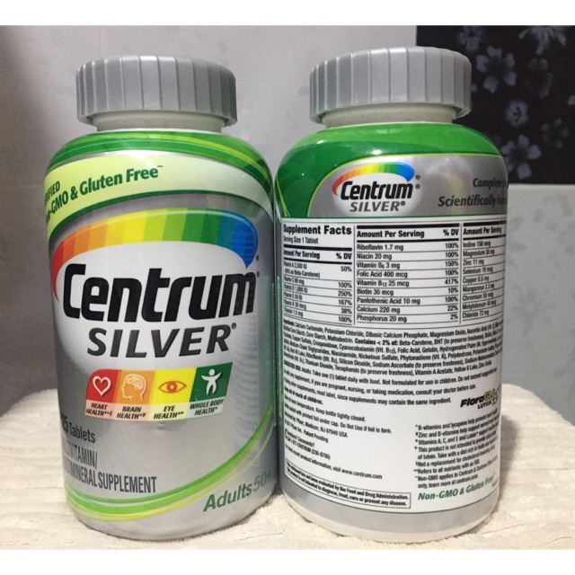 Centrum Silver Adult 50+ A-to-Zinc 325 เม็ด (ของแท้จาก USA 🇺🇸) Exp. 9/2020