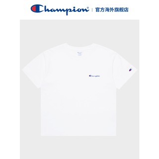 Champion Women s 2021 new product tide brand summer fashion all-match solid color short-sleeve คอกลมเสื้อยืดคอกลม