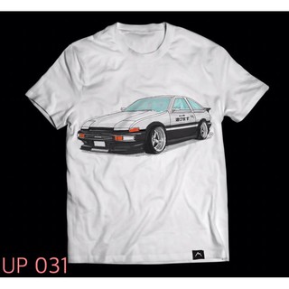 เสื้อยืดสีขาว ลายวาดรถยนต์ AE86 (up031)