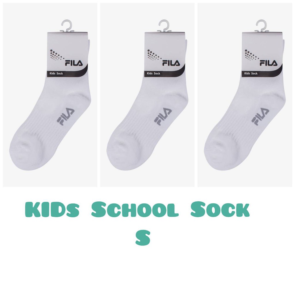 ถุงเท้ารุ่นข้อสั้น FILA School sock S : ทรง regular