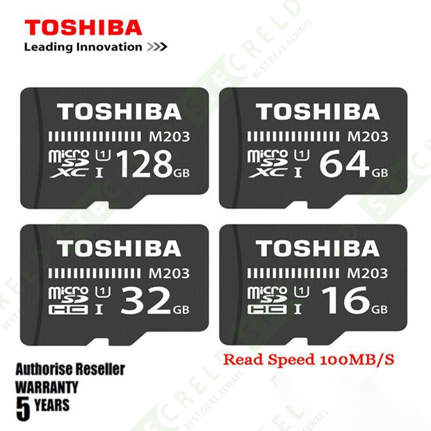 Toshiba Kioxia M203 Class 10 การ์ดหน่วยความจํา Micro SD 100Mb/s - 16GB / 32GB
