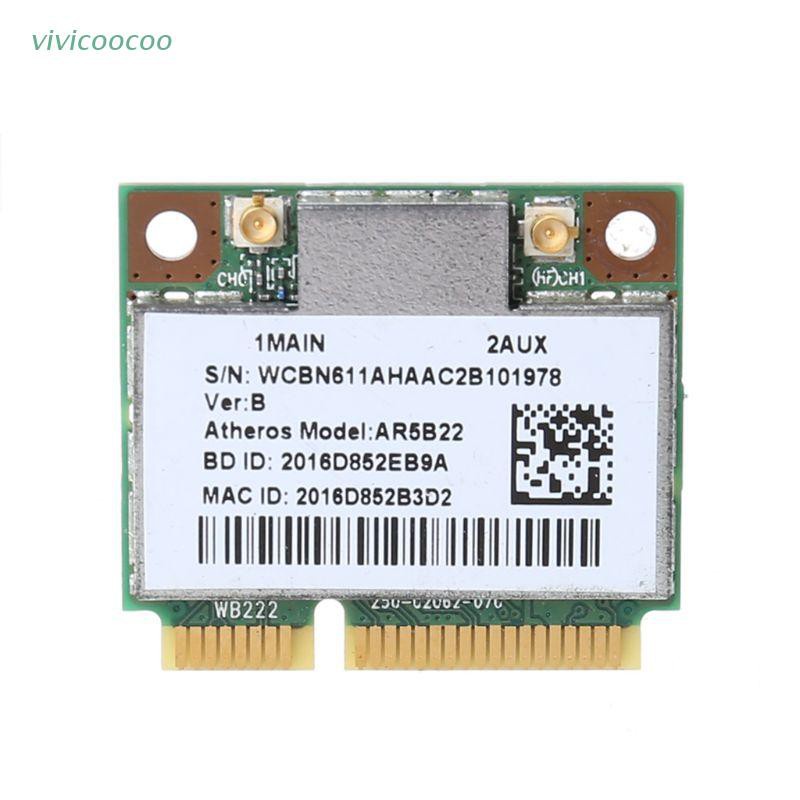 Vivi Ar9462 Ar5B22 Wb222 Half Mini Pcie 300Mbps การ์ดอินเตอร์เน็ตไร้สายบลูทูธ 4.0
