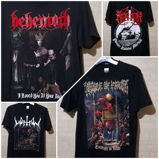 T-shirt  เสื้อยืด พิมพ์ลายวง Apocalypse CRADLE OF FILTH Eye Bemoth FLESHGOD สําหรับผู้ชายS-5XL