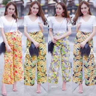 TW4555  Set 2 ชิ้น เสื้อยืดสีขาว พร้อมกับกางเกงขาตรง