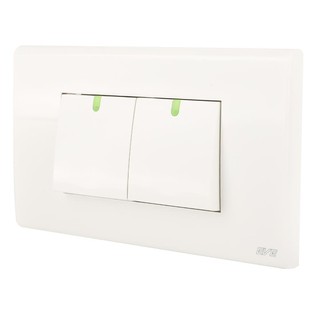ชุดสวิตซ์ทางเดียว 1.5X2 ช่อง EVE 570030 สีขาว SET SWITCH1WAY1.5X2 MODULES EVE 570030 WHITE