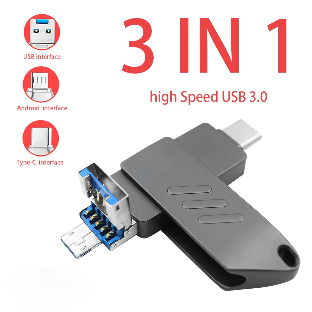 แฟลชไดรฟ์usb 3 1 แฟลชไดรฟ์ 32 Gb Type C หน่วยความจํา U Diskกันน้ำ