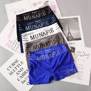 บ๊อกเซอร์ Munafie ผ้าบาง ราคาประหยัด ไม่มีถุงซิปล็อค   fs99