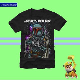 ย้อนยุคเสื้อยืดแขนสั้น ผ้าฝ้าย พิมพ์ลาย Star Wars Boba Fett แฟชั่นสําหรับเด็กผู้ชาย 6 VXNOS-5XL