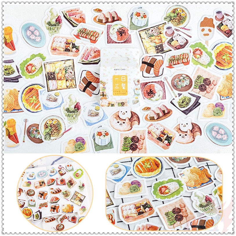 ❉ Food & Desserts Sealing สติ๊กเกอร์ ❉ 45Pcs/Box DIY Diary Scrapbooking Decals สติ๊กเกอร์