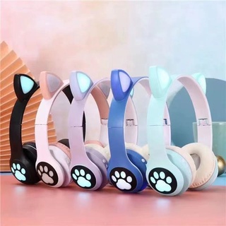 หูฟังบลูทูธ VZV-23M Cat Ear Wireless Headphones หูฟังแมวน่ารักไร้สายบลูทูธพร้อมไมโครโฟน