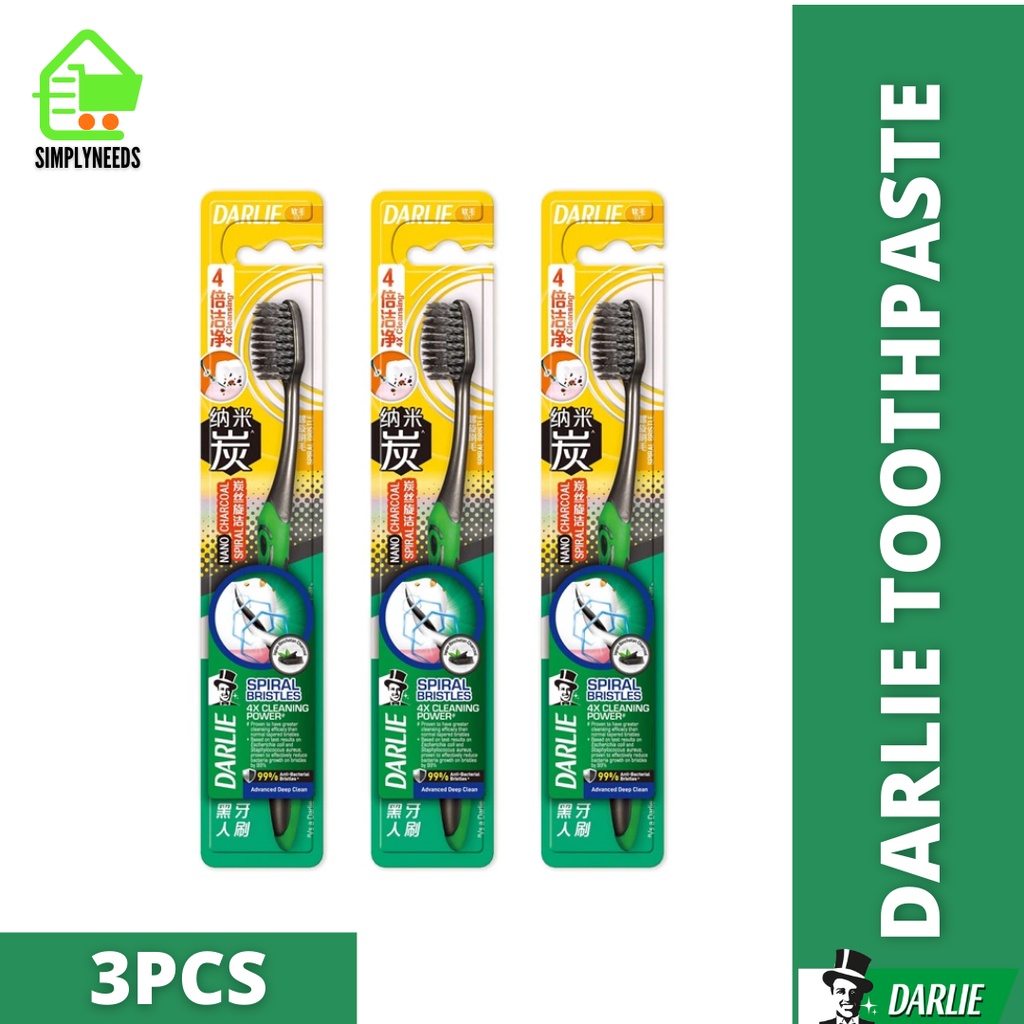 DARLIE TOOTHBRUSH ซอฟท์ชาร์โคล 3 ชิ้น