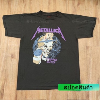 METALLICA DAMAGED JUSTICE SUMMER [FADE] เสื้อวง เสื้อทัวร์ สีเฟด