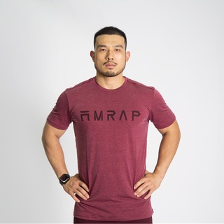 Amrap เสื้อยืดกีฬาผู้ชาย Crossfit การฝึกอบรม ฟิตเนส วิ่ง ระบายอากาศ ยืดหยุ่น บรรยากาศเรียบง่าย