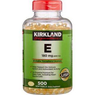 Kirkland Signature Vitamin E 400 I.U. 180mg.