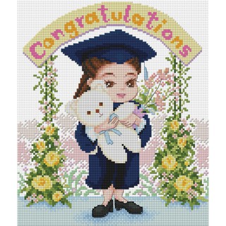 ชุดปักครอสติช รับปริญญาหญิง Proud Day 02 (10-S) ชุดปักครอสติช ภิญญ์ ,Cross Stitch Kit Pinn (Pre Order)