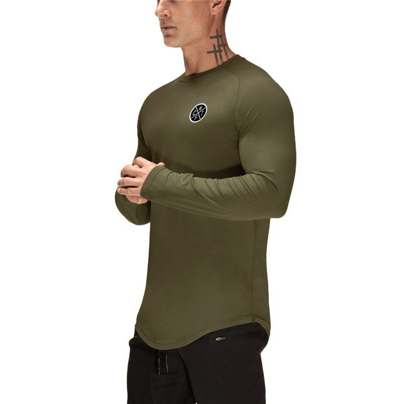 Men Luxury Long Sleeve Casual Slim Fit Stylish Graphic Tees Mesh Breathable Quick Dry Fit  Tshirtsdfsd2021 05Ux #4