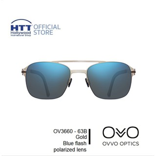 OVVO แว่นตากันแดด OVVO 3660 - 63B กรอบแว่นไทเทเนียม เลนส์ Polarized Zeiss เบา ทนทาน ไม่ก่อให้เกิดอาการแพ้ Handmade in EU