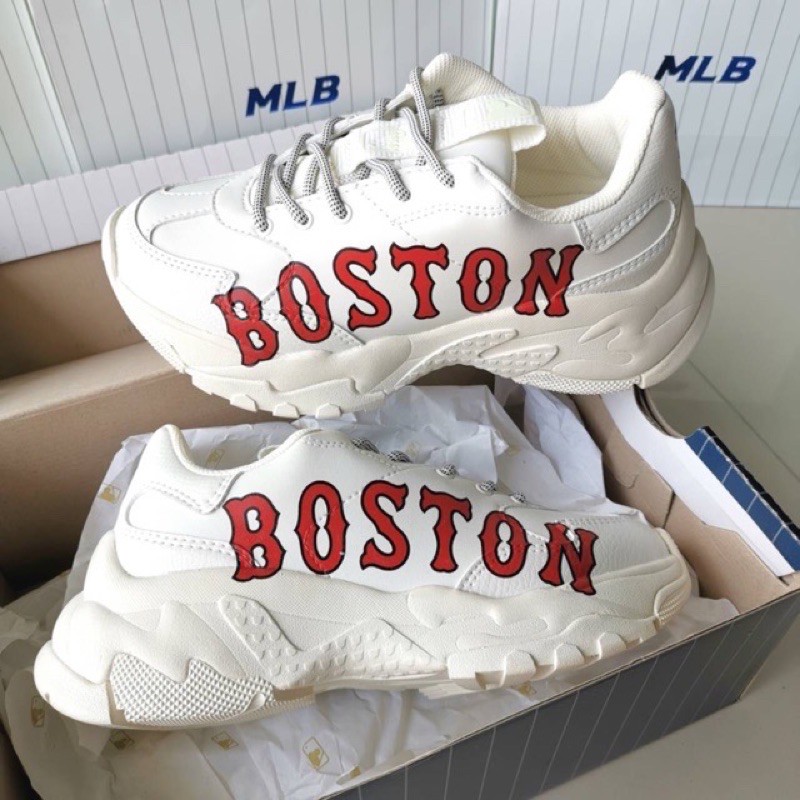 รองเท้า MLB BIG BALL CHUNKY โลโก้ Boston/NY (มีกล่องและถุง) ✅เก็บเงินปลายทางได้