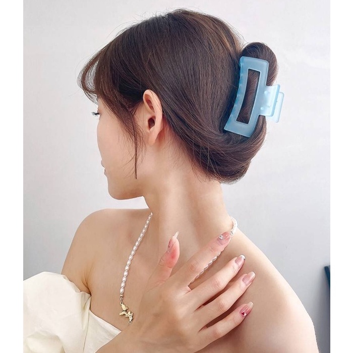GAE-กิ๊บหนีบผมสี่เหลี่ยมสีเจลขุ่นมาใหม่ขนาดกลาง(พร้อมส่งจากไทย)🌹🌹13CM - รูปที่ 3