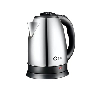 กาน้ำร้อน 2ลิตร Elife Electric kettle กาต้มน้ำไฟฟ้า สแตนเลส 1500W ร้อนเร็ว 5นาที ตัดไฟอัตโนมัติ สินค้าคุณภาพดี