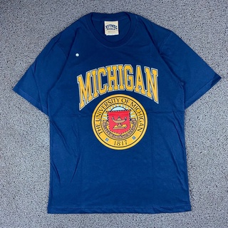 เสื้อยืดแขนสั้น พิมพ์ลายโลโก้กองทัพเรือ MICHIGAN