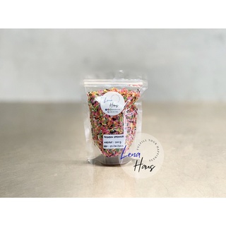 Rainbow Rice Sprinkles Cake Decoration เม็ดสีรุ้ง ตกแต่งขนม ขนาด 200 g