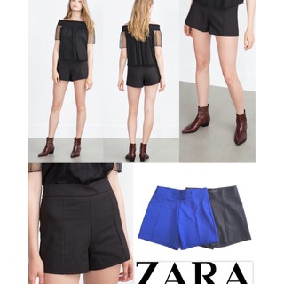 🌸New arrivals 🌸พร้อมส่ง Zara Short **งานแท้ กางเกงขาสั้นสีน้ำเงิน ผ้าบางใส่สบายไม่ร้อน ทรงสวย