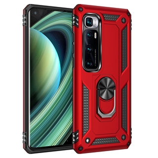 เคสโทรศัพท์มือถือ PC แข็ง กันกระแทก พร้อมแหวนนิ้ว หลากสี สําหรับ Xiaomi Mi 10 Ultra