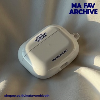 (pre-order สินค้าจากเกาหลี) mafavarchive - whole milk airpods case เคสแอร์พอดแข็ง PC สีขาว