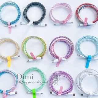 พร้อมส่งจากไทย สายเกรียวเรืองเเสง สีปรับตามความสว่าง ตกเเต่งสายชาร์จ ถนอมสาย สินค้าคุณดี