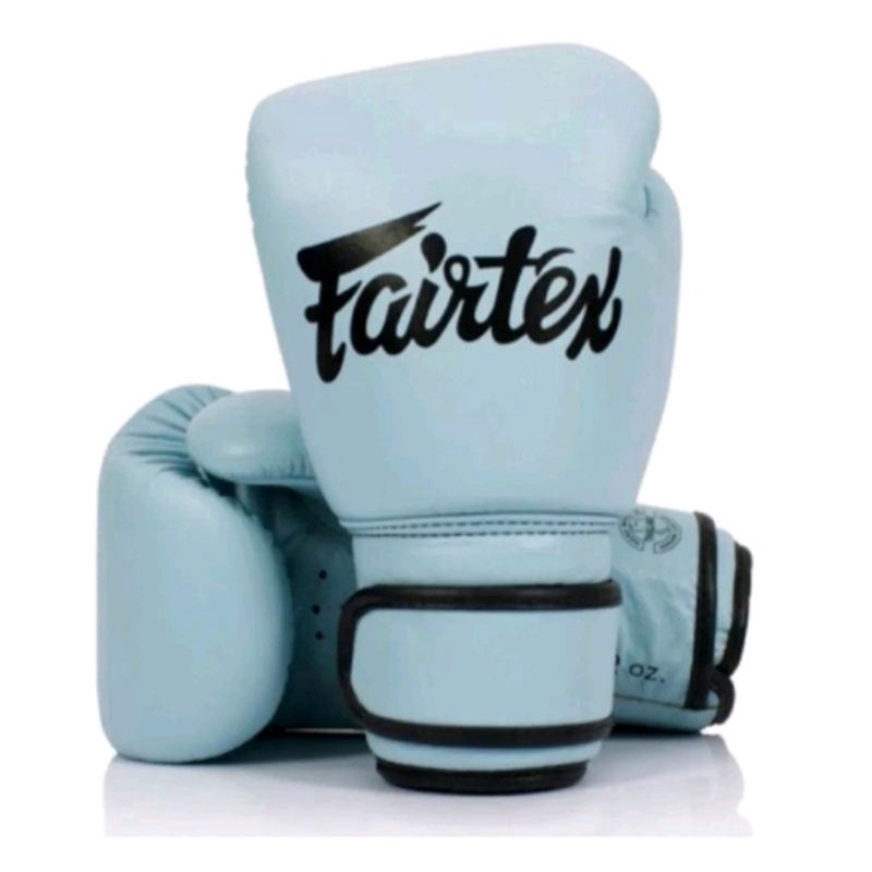 นวม Fairtex BGV20 Light Blue Genuine Leather Boxing Gloves