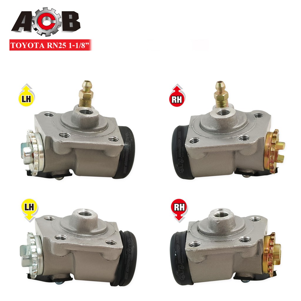 ACB กระบอกเบรคหน้า TOYOTA RN25 1-1/8นิ้ว RH-LH ข้างขวา-ซ้าย,บน-ล่าง (510/520/530/540) 1คันรถ