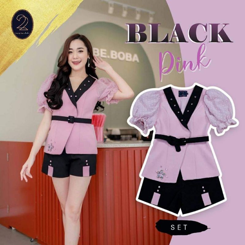 🌺ชุดเชท ป้าย22 studio สีชมพู Size S🌸
