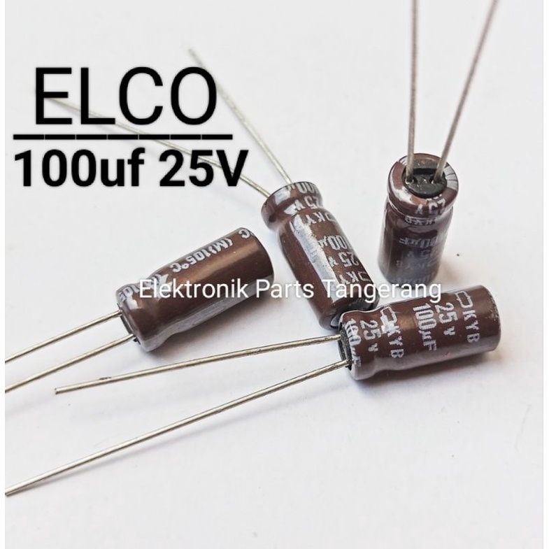 (1 ชิ้น) ELCO CAPACITOR 100UF 25V ELCO CAPACITOR 100UF 25V CAPACITOR 100UF 25V ELCO 25V 100UF