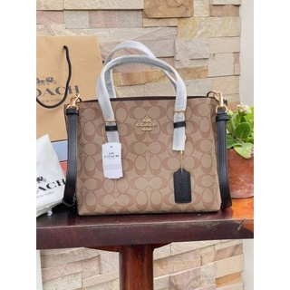 📮@1,950.-🔥🔥BIG GRAND SALE 7 % +📍(ส่งฟรี EMS)🔥🔥💯Coach Mollie Tote 25 In Signature Canvas